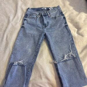 Kensie Light Blue Distressed Boyfriend Jeans